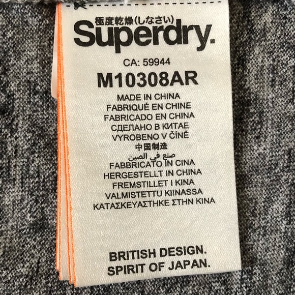 SuprerDry Men’s Patches Gray Tee S - Picture 7 of 8